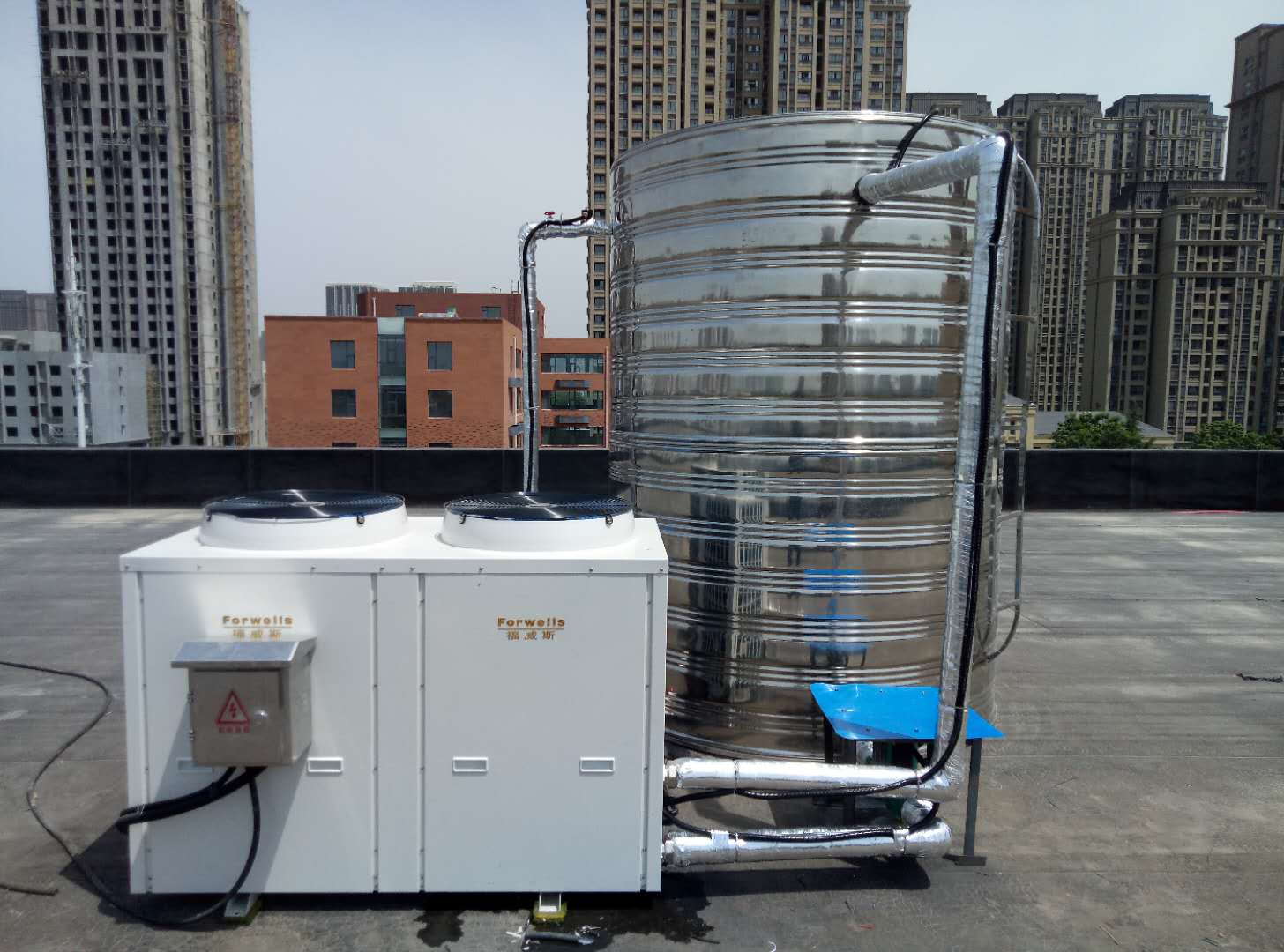 河南學校用空氣能熱水器，四季恒溫
